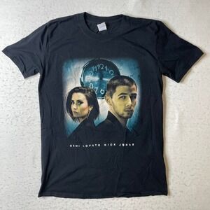 Demi Lovato Nick‎ Jonas Future Now Tour 2016 Concert T-Shirt Black Mens Medium
